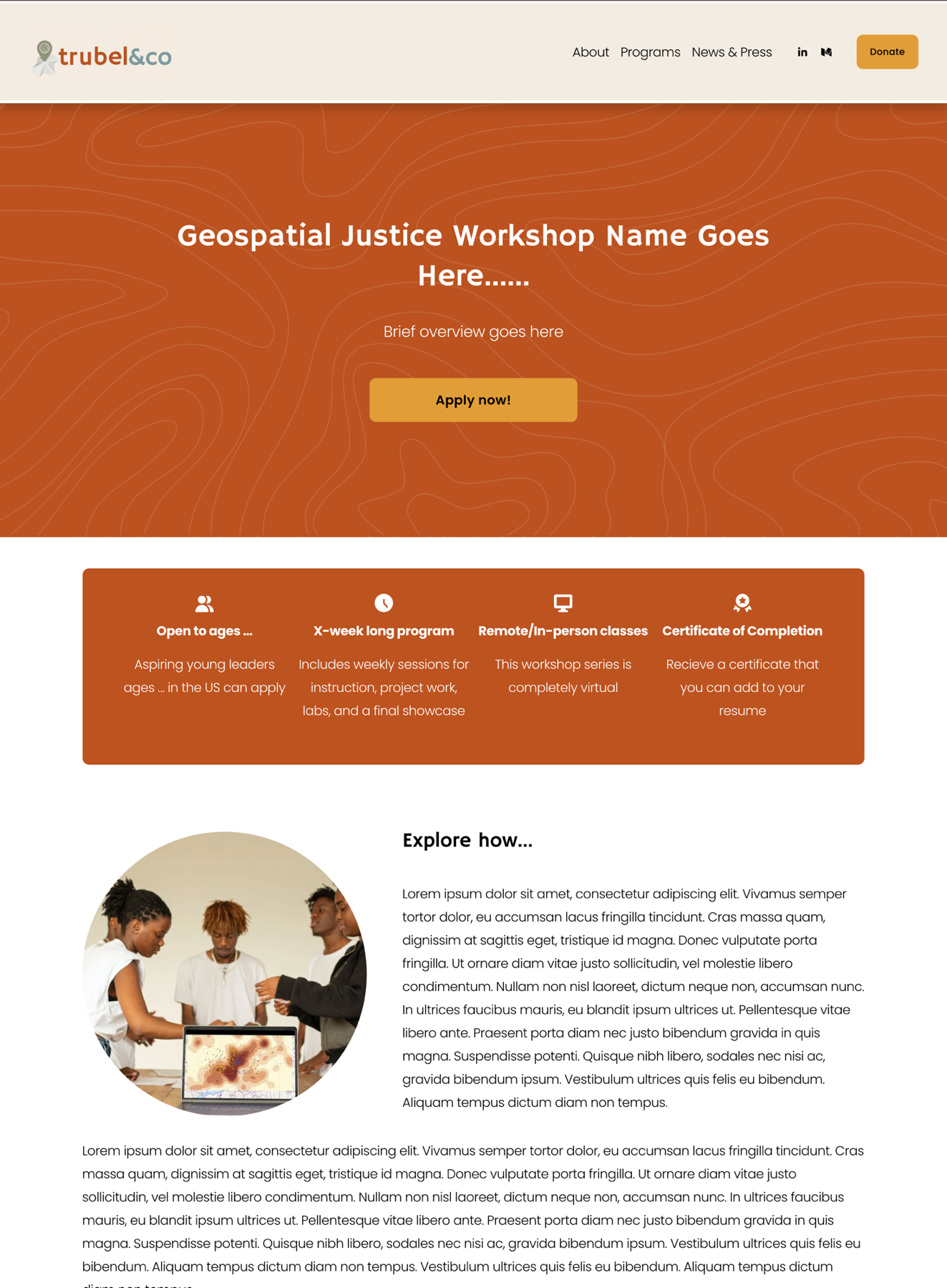Clay workshop page final design